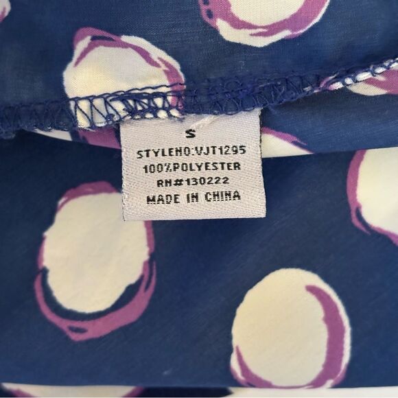 Very J blouse Navy, White Purple Small - Picture 5 of 5